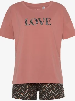 Pyjama court au superbe motif sergé chevron