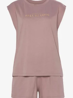 Pyjama court avec détails imprimés