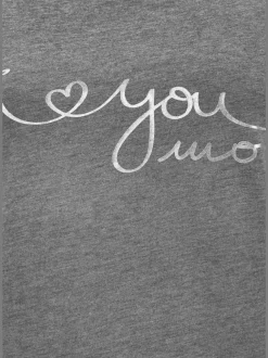 Pyjama court avec inscription imprimée