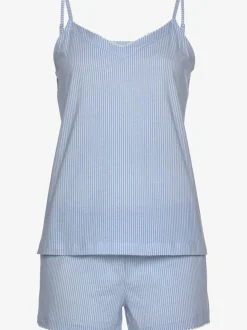Pyjama court avec rayures discrètes