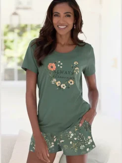 Pyjama court avec t-shirt à manches courtes