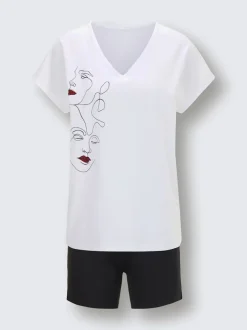 Pyjama court jersey fin