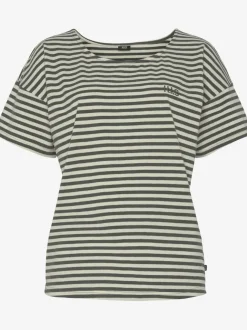Pyjama court à rayures en fils teintés
