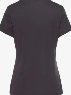 Pyjama court t-shirt à encolure ronde et manches courtes avec revers aux ourlets