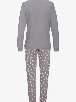 Pyjama long avec motif cœur