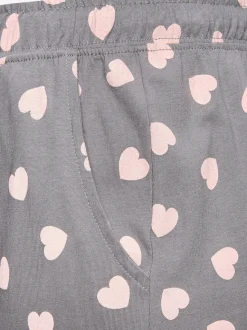 Pyjama long avec motif cœur