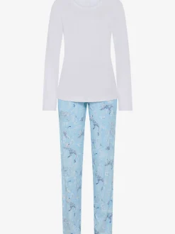 Pyjama manches longues avec encolure ronde