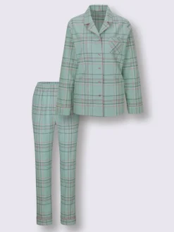 Pyjama qualité finette tissée, grattée à l'intérieur et à l'extérieur