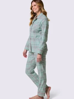 Pyjama qualité finette tissée, grattée à l'intérieur et à l'extérieur
