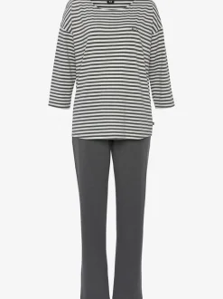 Pyjama à rayures en fils teintés