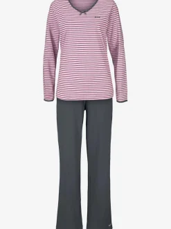Pyjama à rayures en fils teintés