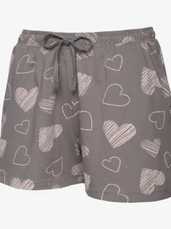 2 pyjamas courts avec imprimé cœurs