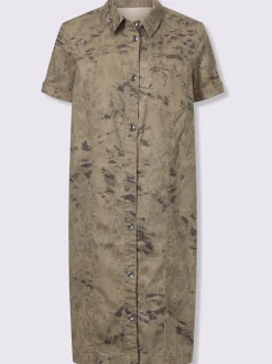 Robe chemise en coton doux avec motif structuré