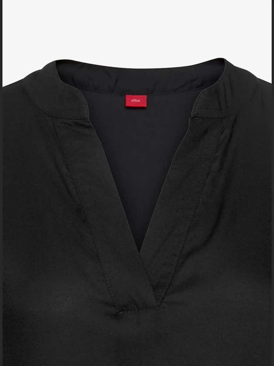Robe chemisier courte avec col en v volant large