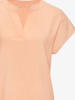 Robe chemisier courte à encolure en v avec mancherons et volants