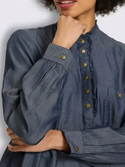 Robe chemisier qualité denim