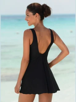 Robe de bain avec jupe et maintien sous poitrine