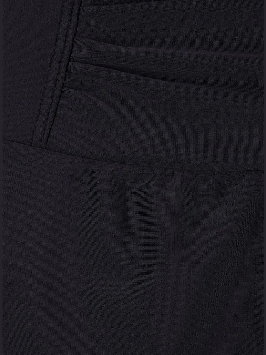 Robe de bain à bretelles réglables avec jupe rapportée et insert modelant