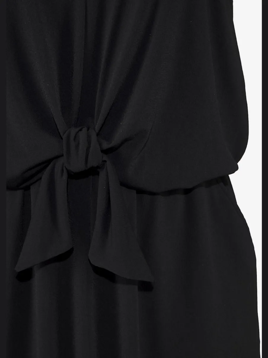 Robe de bain à bretelles réglables avec nœud décoratif