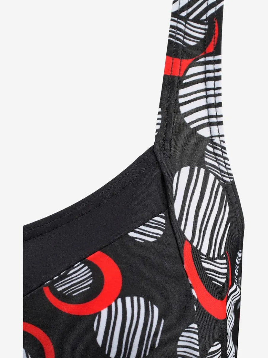 Robe de bain à col V avec jupe à motifs marins