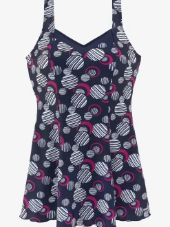 Robe de bain à col V avec jupe à motifs marins