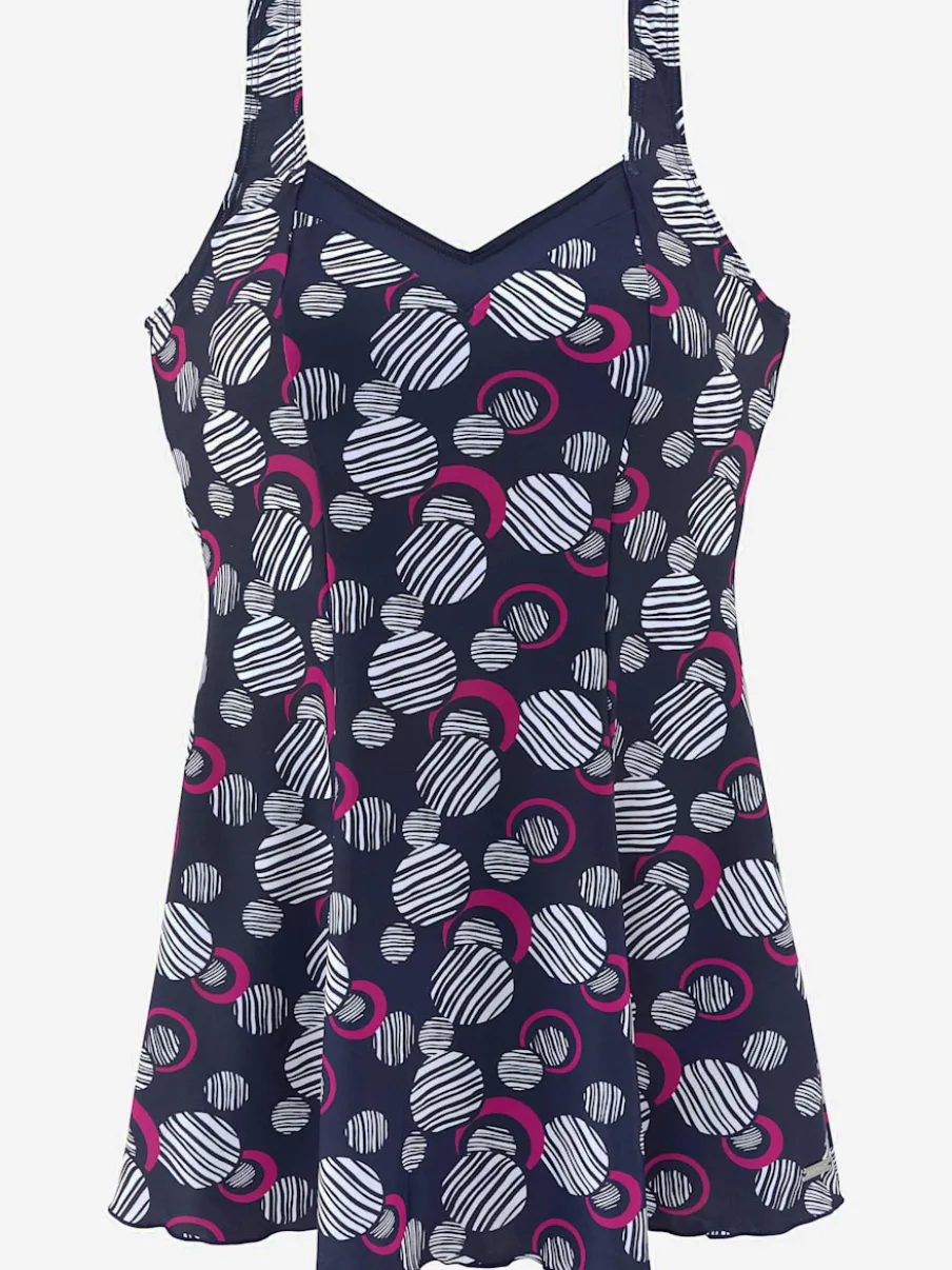 Robe de bain à col V avec jupe à motifs marins