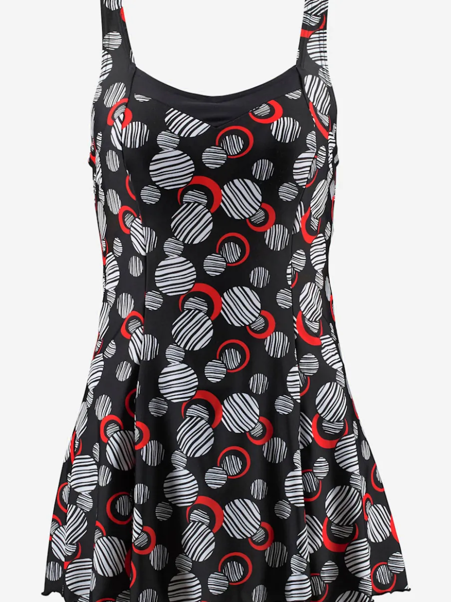 Robe de bain à col V avec jupe à motifs marins