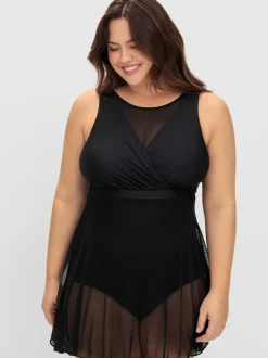 Robe de bain superbe aspect cache-cœur