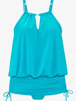 Robe de bain unis avec jupe à froncer amovible