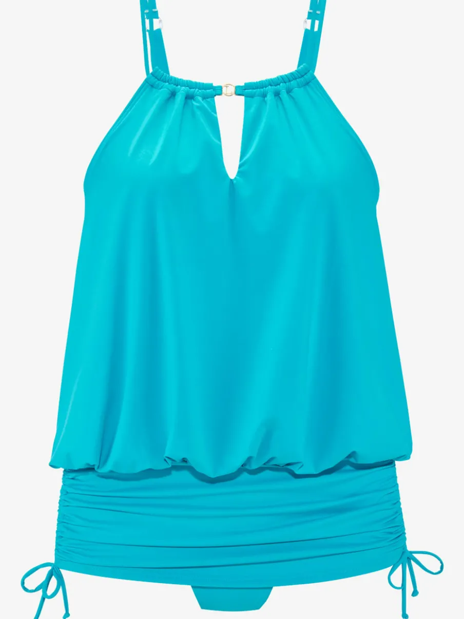 Robe de bain unis avec jupe à froncer amovible