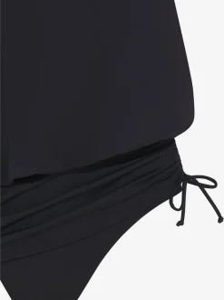 Robe de bain unis avec jupe à froncer amovible