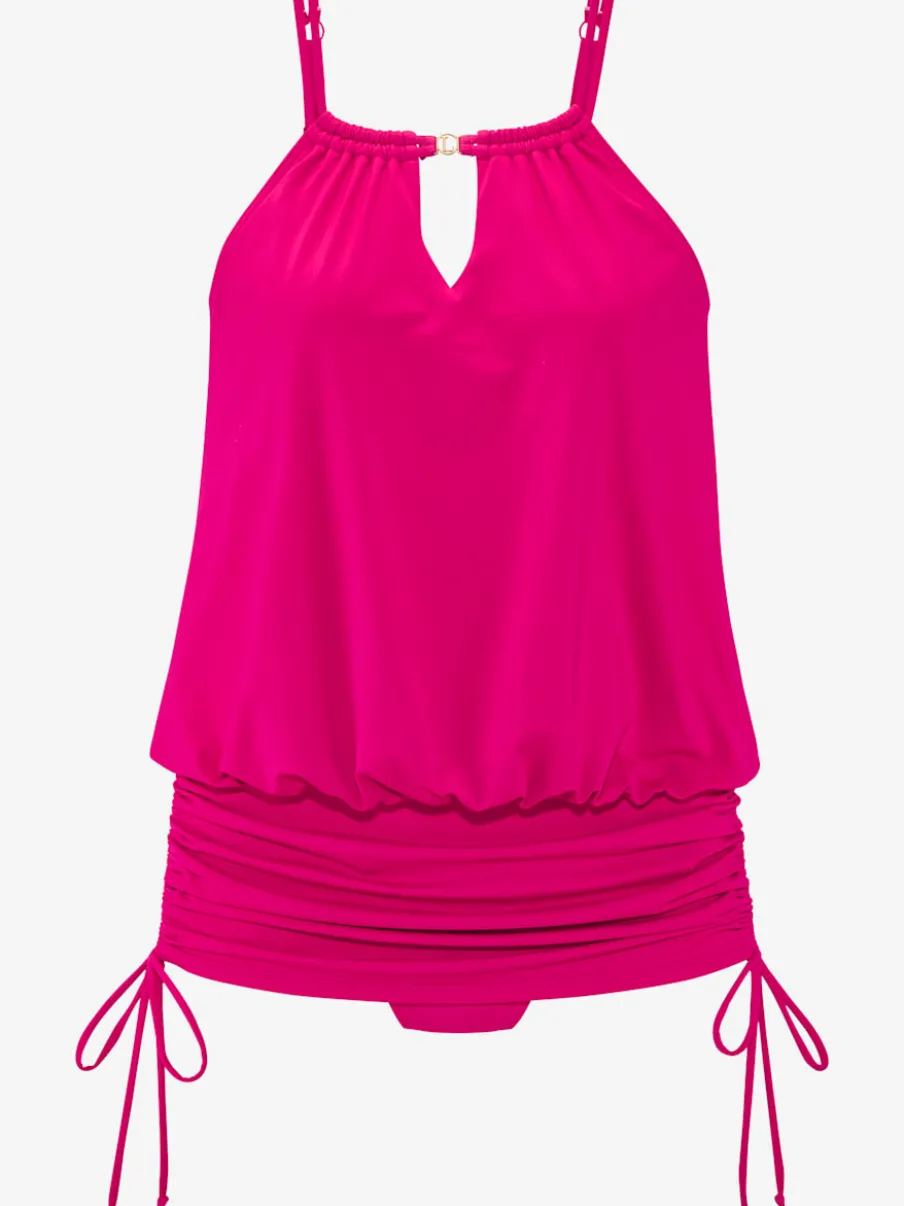 Robe de bain unis avec jupe à froncer amovible