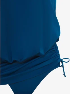 Robe de bain unis avec jupe à froncer amovible