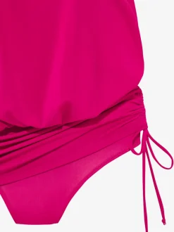 Robe de bain unis avec jupe à froncer amovible