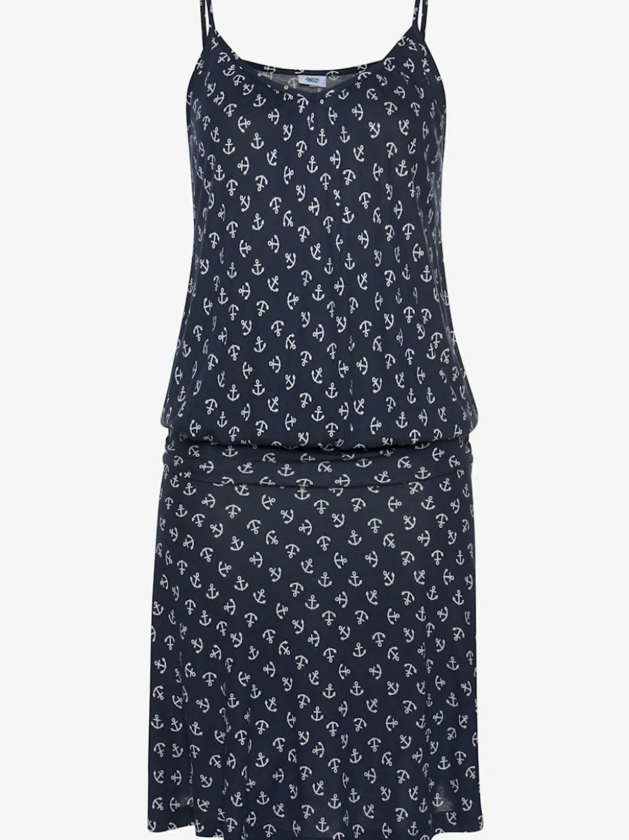 Robe de plage avec encolure froncée et bretelles réglables