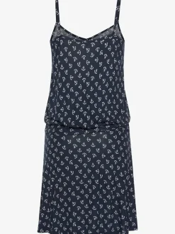 Robe de plage avec encolure froncée et bretelles réglables
