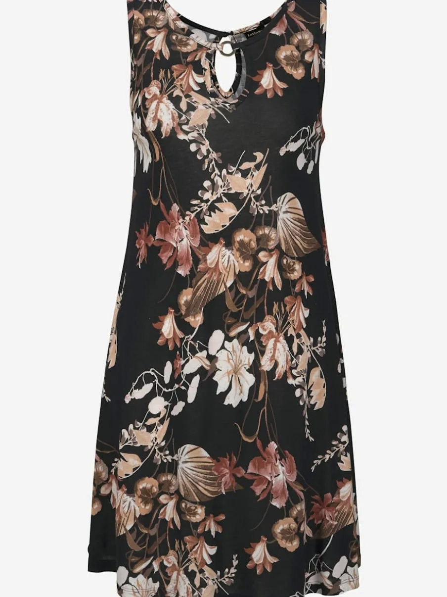 Robe de plage à col v avec imprimé floral ample