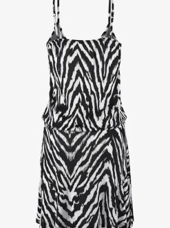 Robe de plage courte à motifs animaliers décontractée