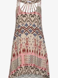 Robe de plage à décolleté plongeant avec brides au dos