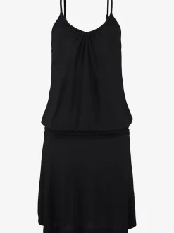 Robe de plage décontractée avec empiècements froncés et bretelles réglables
