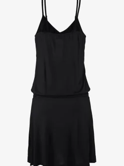Robe de plage décontractée avec empiècements froncés et bretelles réglables