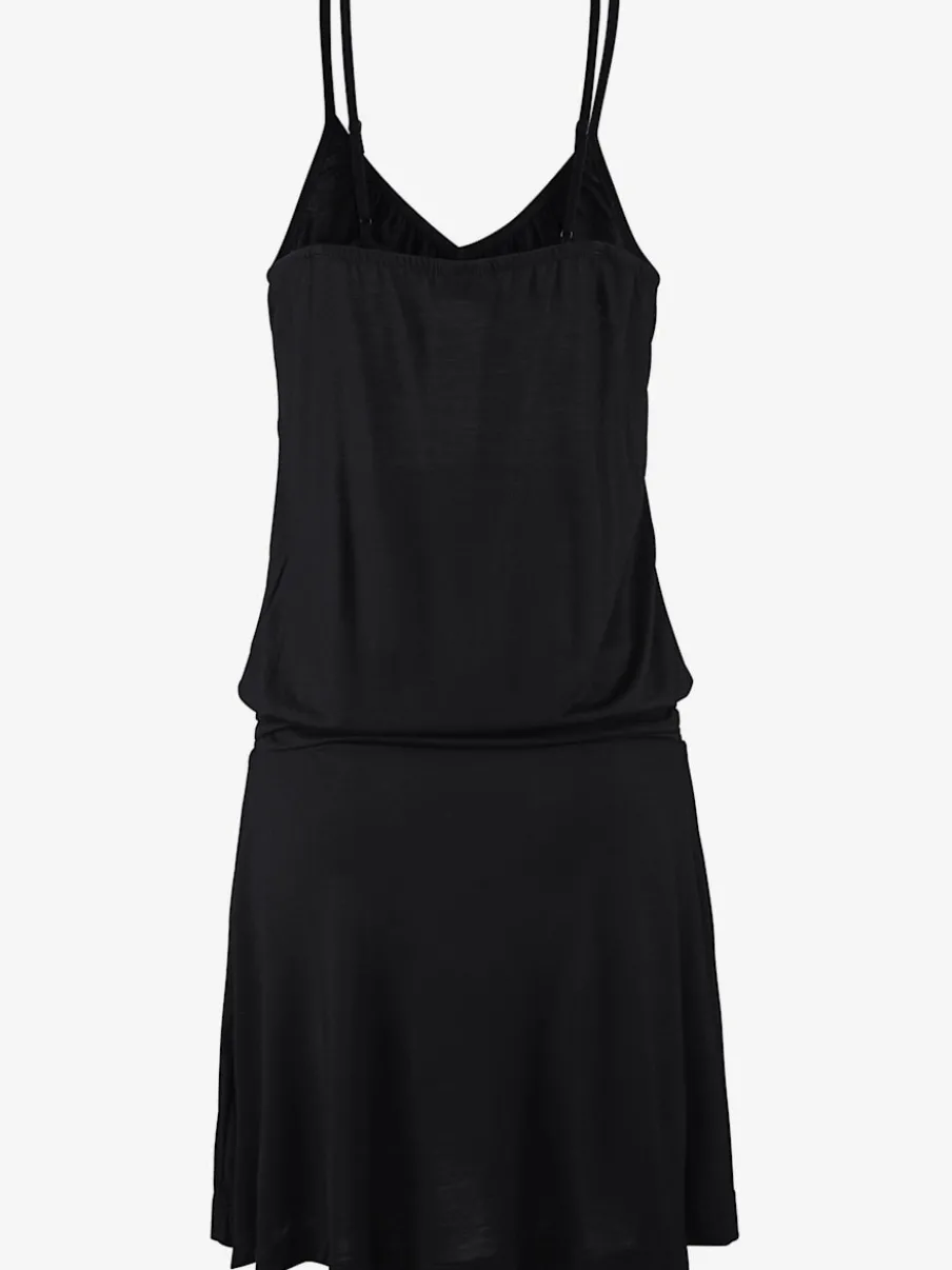 Robe de plage décontractée avec empiècements froncés et bretelles réglables