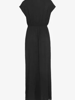 Robe de plage à encolure ronde avec mancherons et fentes latérales