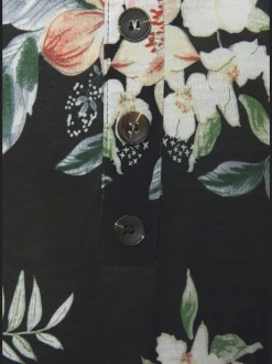 Robe de plage à encolure V avec motifs floraux