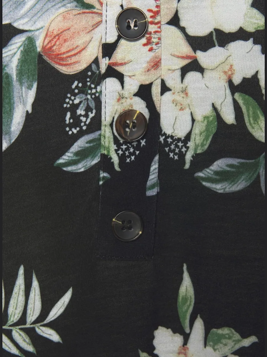 Robe de plage à encolure V avec motifs floraux