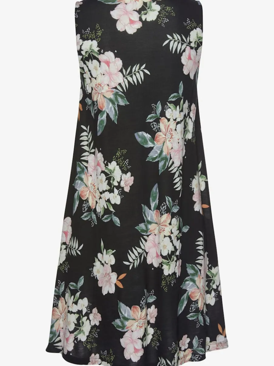 Robe de plage à encolure V avec motifs floraux
