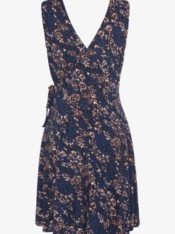 Robe de plage encolure V fluide avec rubans décoratifs