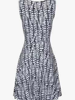 Robe de plage à larges bretelles imprimée légèrement évasée
