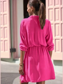 Robe de plage robe-chemisier tendance