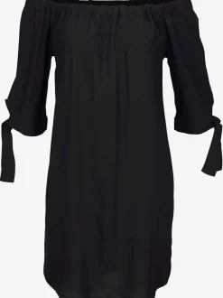 Robe de plage style carmen avec manches ¾ et finition élastique
